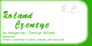 roland czentye business card